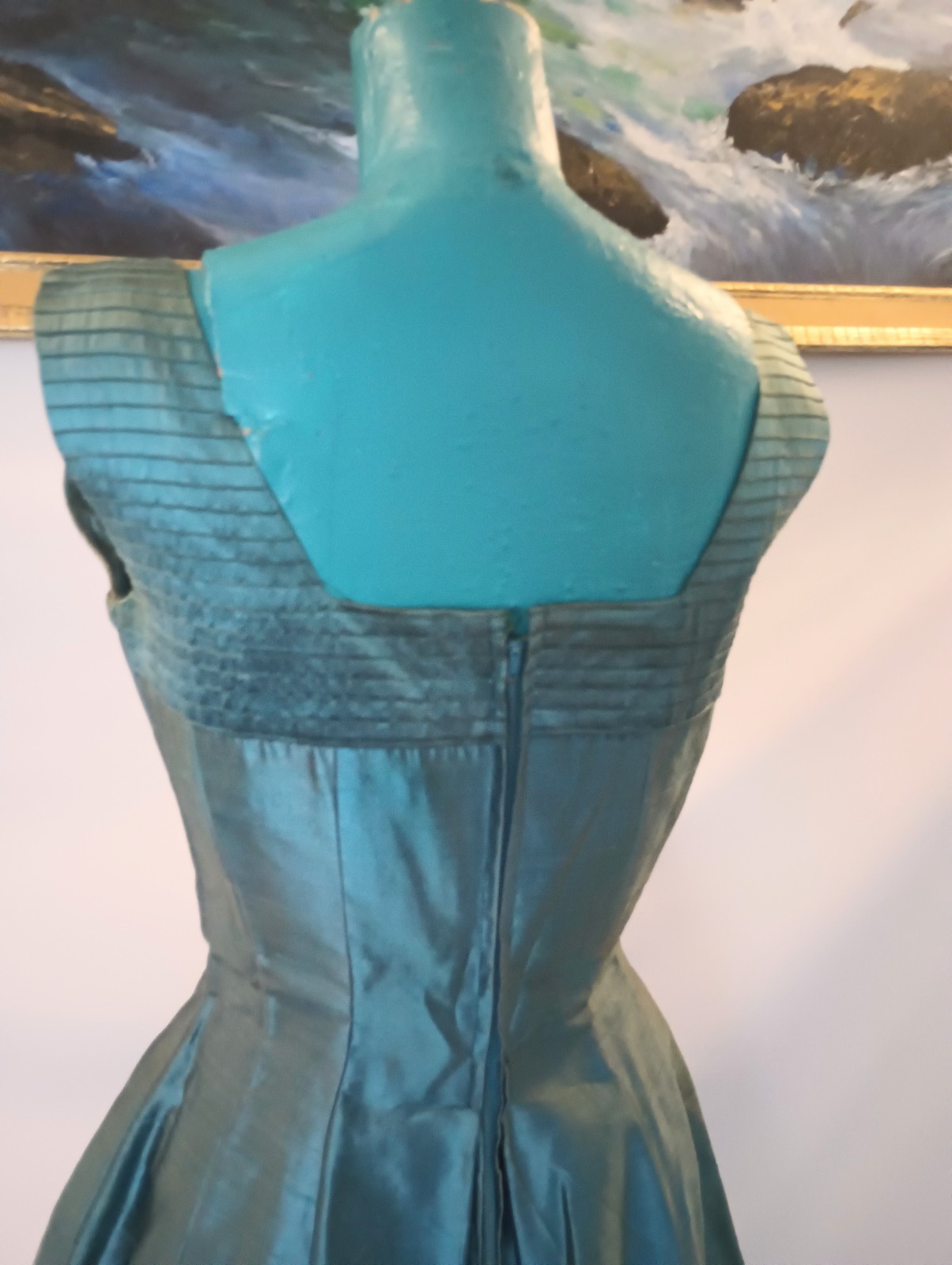 Sandra Sage 1950s Hollywood Silk Evening Dress