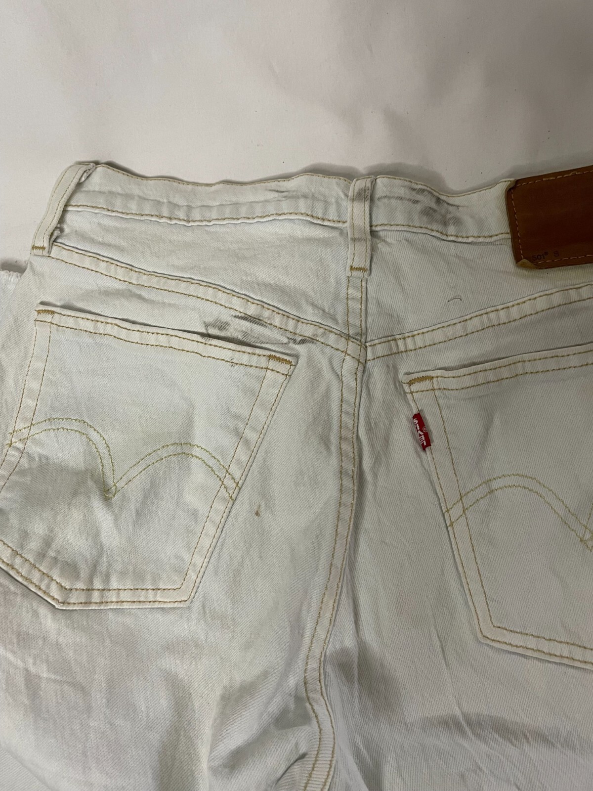 Levis 501 S Big E Skinny Jeans Men Sz W28 L39 Denim Button Fly Mid Rise Vintage