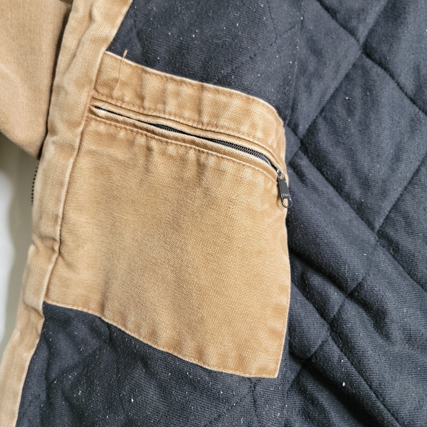 Carhartt For Women Large Tan Brown Hooded Jacket Distressed Worn Vintage Vtg