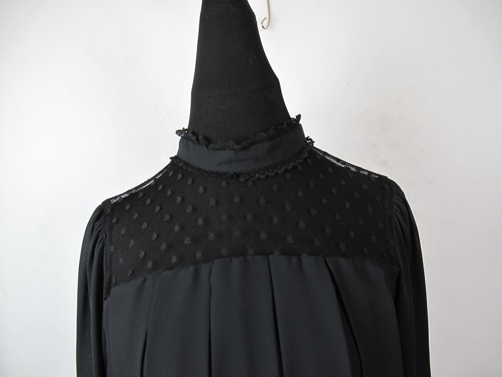 Women’s Chez California Nordstrom Vintage Dress Black Size 16 Pleated
