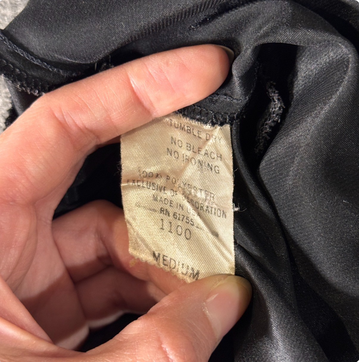 Vintage 90s Black Satin Slip Dress Made in USA Lace Lingerie Mini Medium