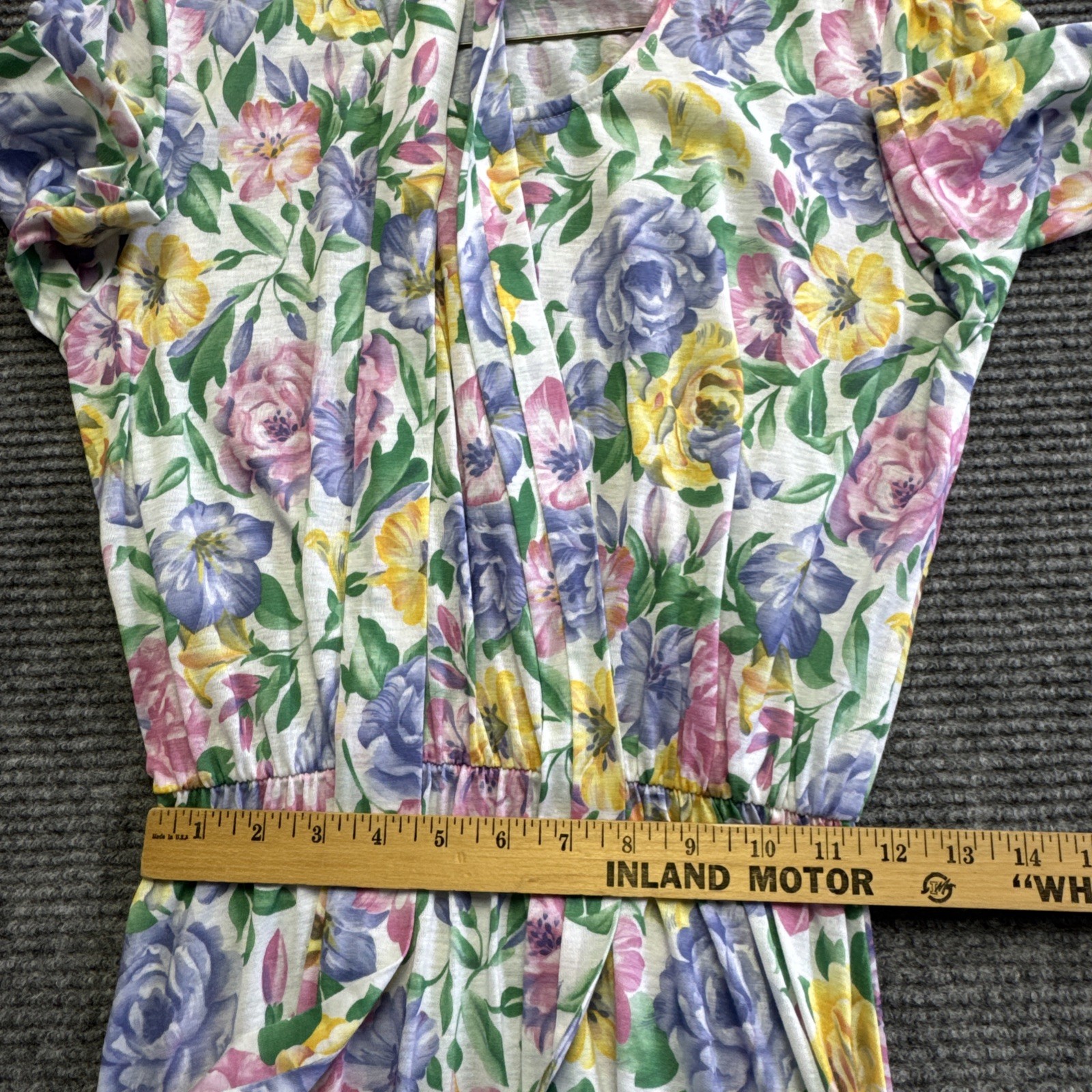 Vintage Anthony Richard’s 80’s Floral Dress Made In The USA Short Sleeve Size 14