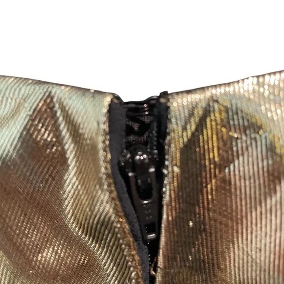 VTG Norman Berg for Denise Fashions Women’s Metallic Black & Gold Cocktail Dress
