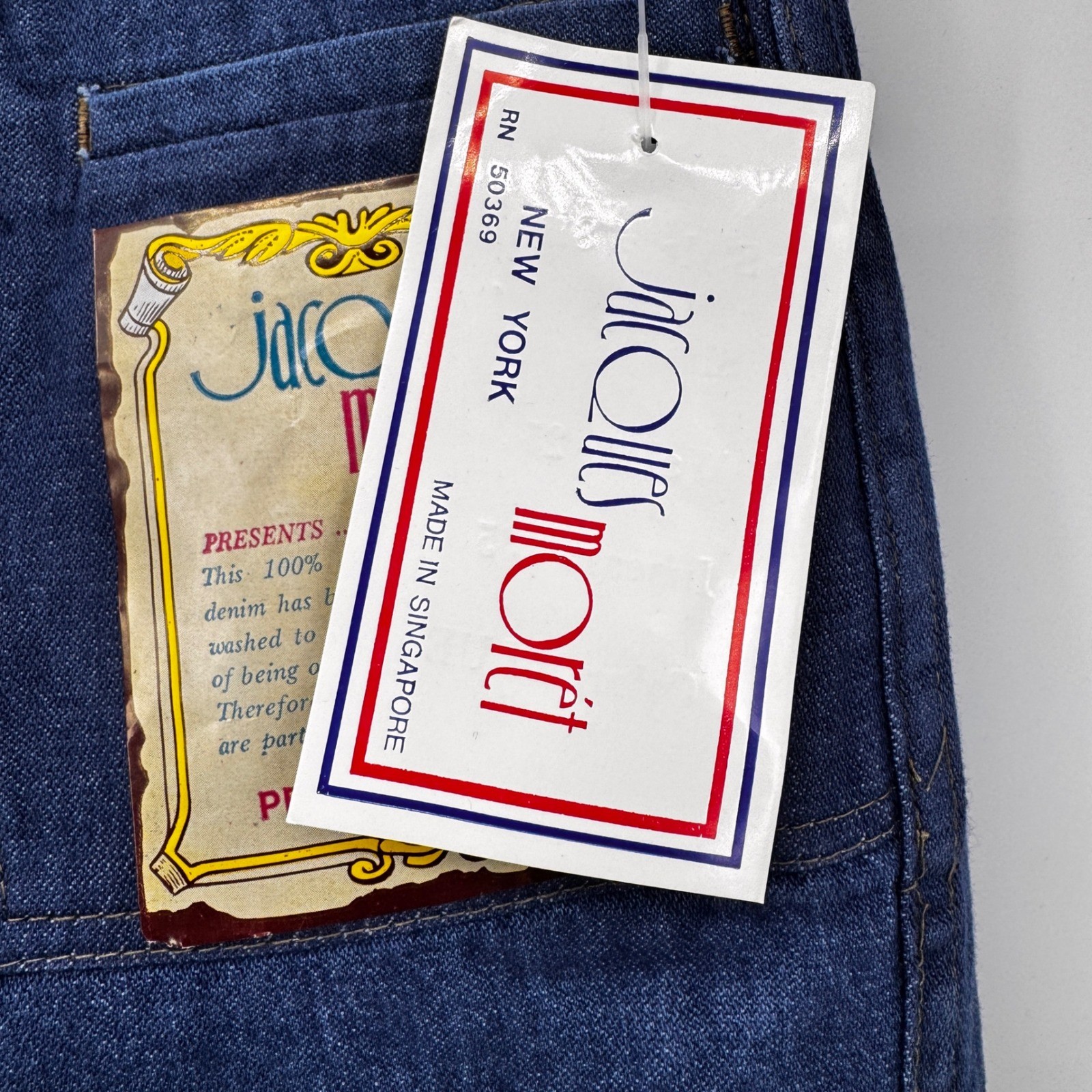 Jacques Moret Jeans Women’s 5 Blue High Waist Wide Leg Denim NWT Vintage 80s