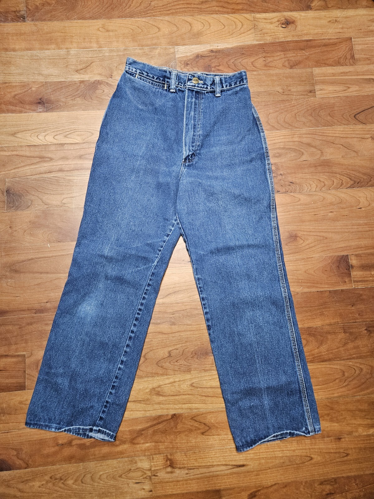 Vintage Rustler Jeans Juniors Size 11 Straight Western Made In USA