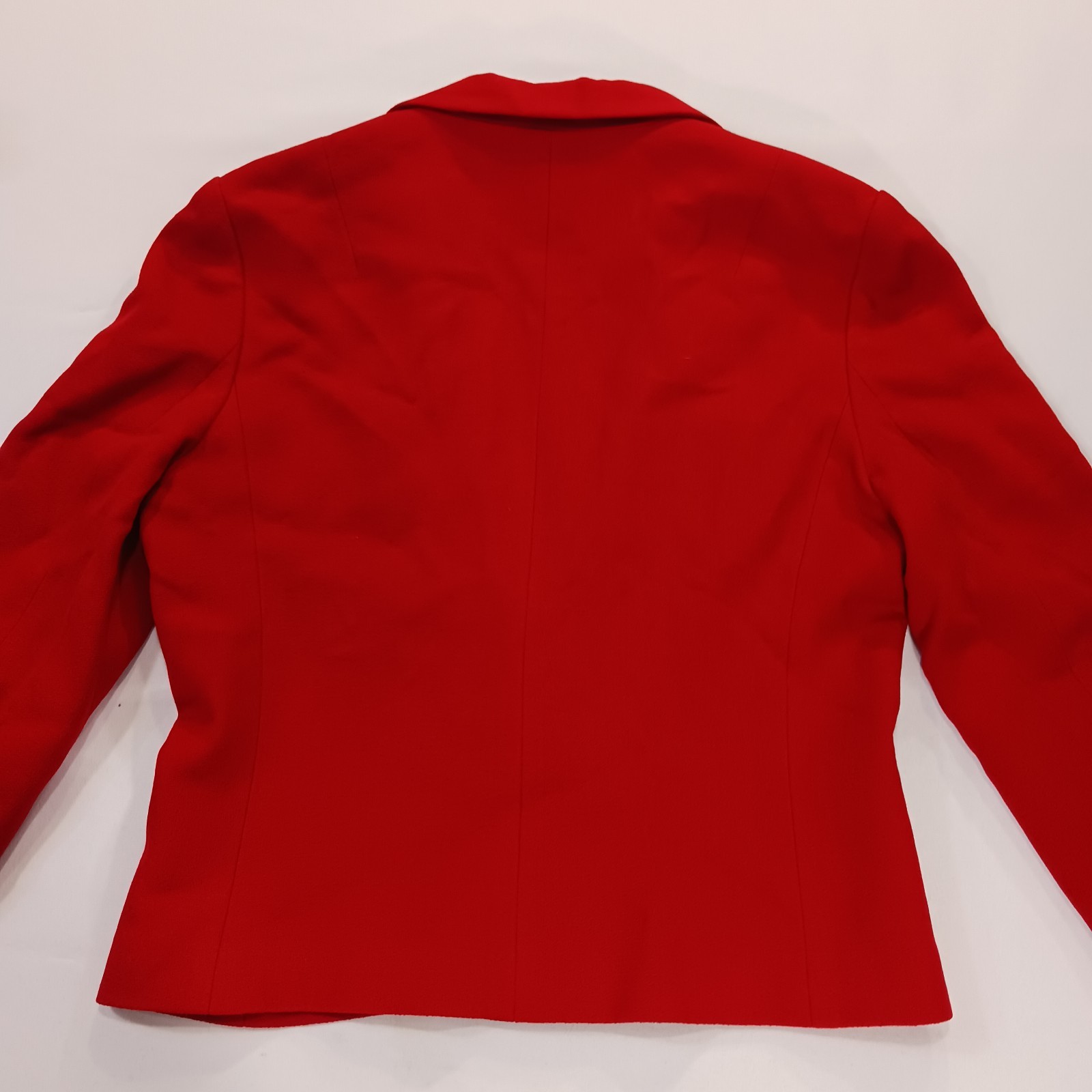 Vintage I. Magnin David Hayes Women’s Red 100% Pure Wool Blazer Jacket Size 14