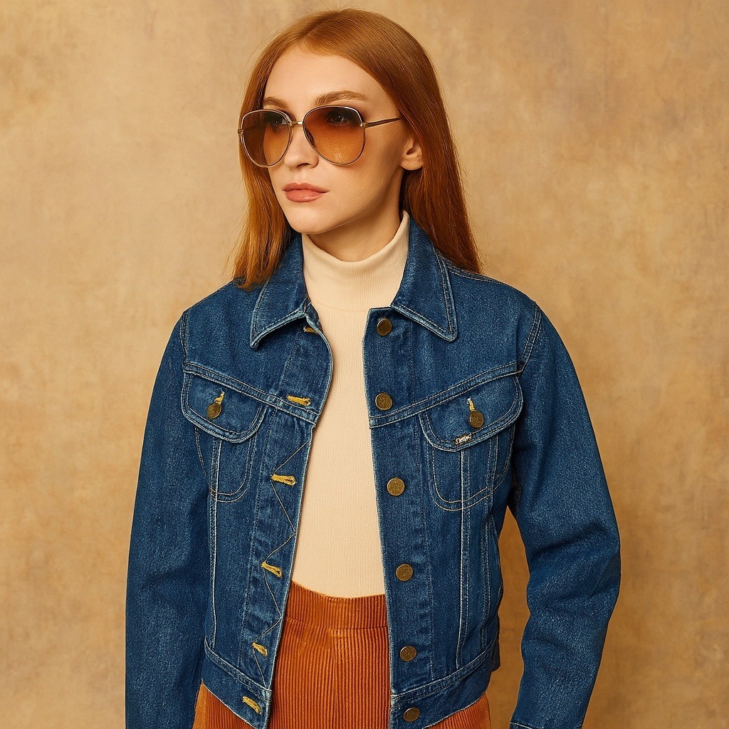 Vintage 70s 80s Lee Riders Denim Jacket Womens 5 XS S Ms Lee USA Trucker