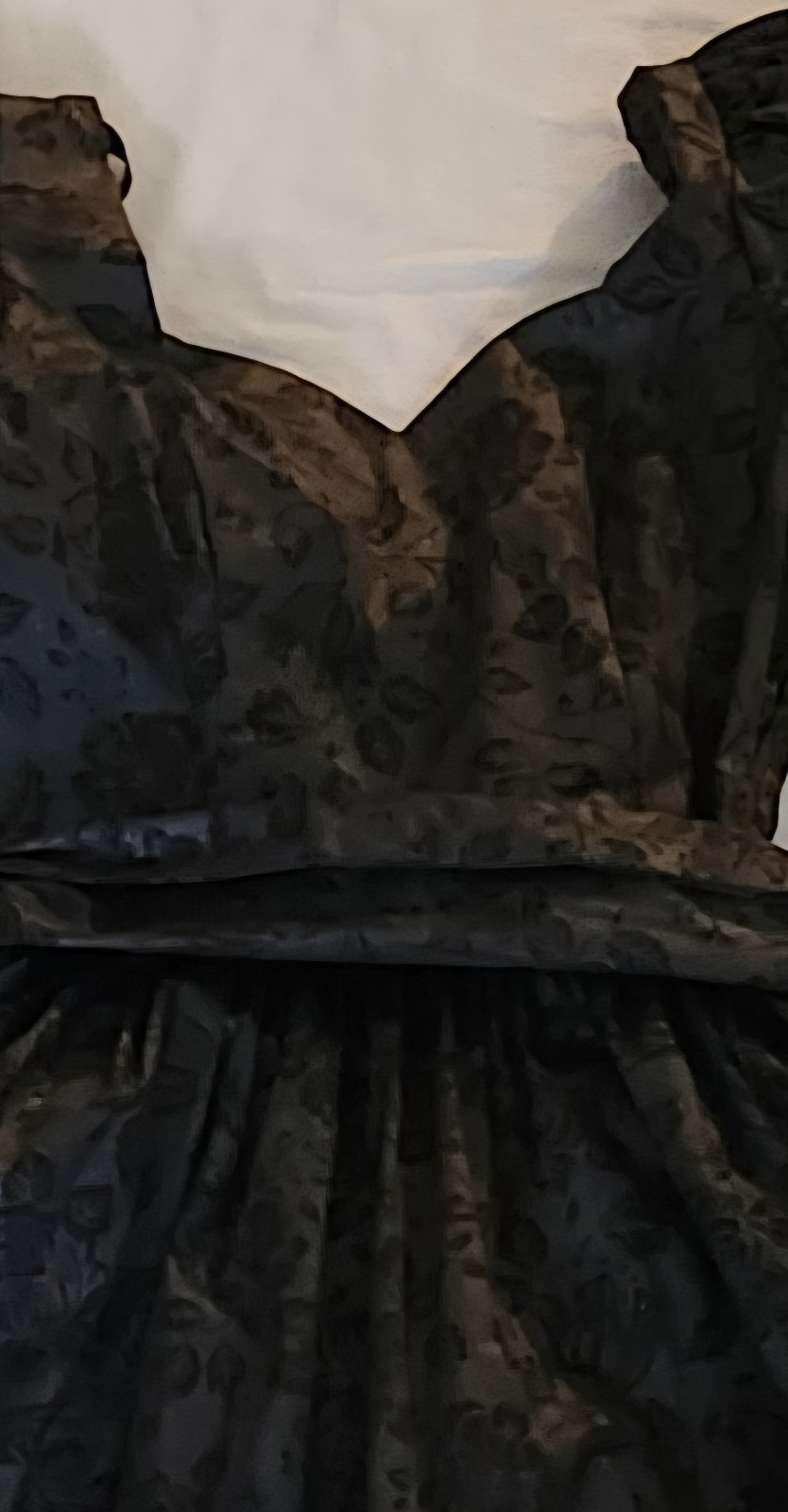 Vtg Laura Ashley dress nwt Black Taffeta Evening Holiday sz 8. 60″ Sweep