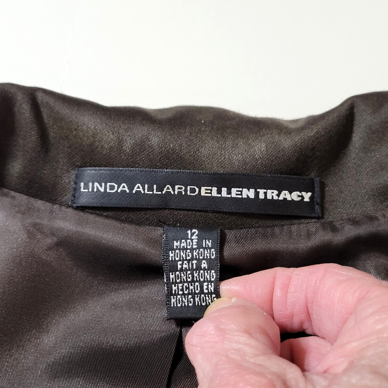 Ellen Tracy Linda Allard Women’s Blazer SZ 12 Wool Lined Embroidered Vintage
