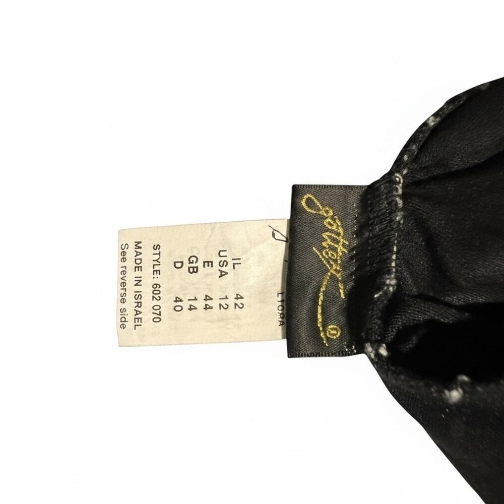Gottex Vintage Black Pearl Dot Strapless One Piece Swimsuit Sz 12