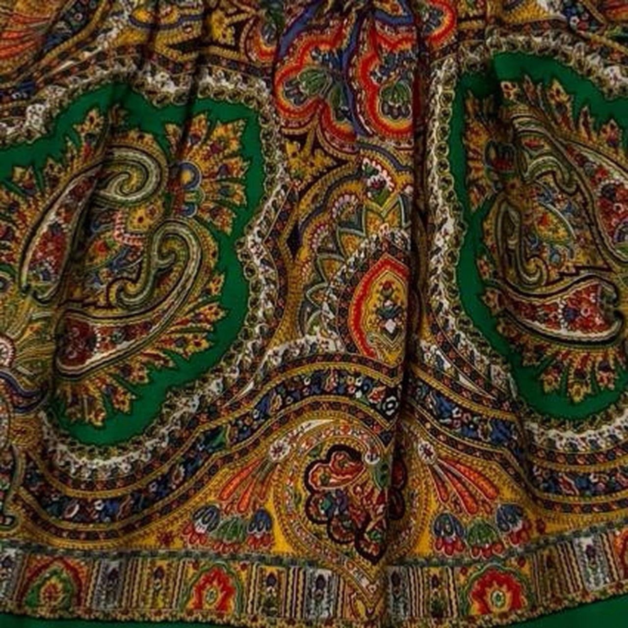 Vintage 60s Handmade Renaissance Revival Skirt Reversible Wool Lace S/M