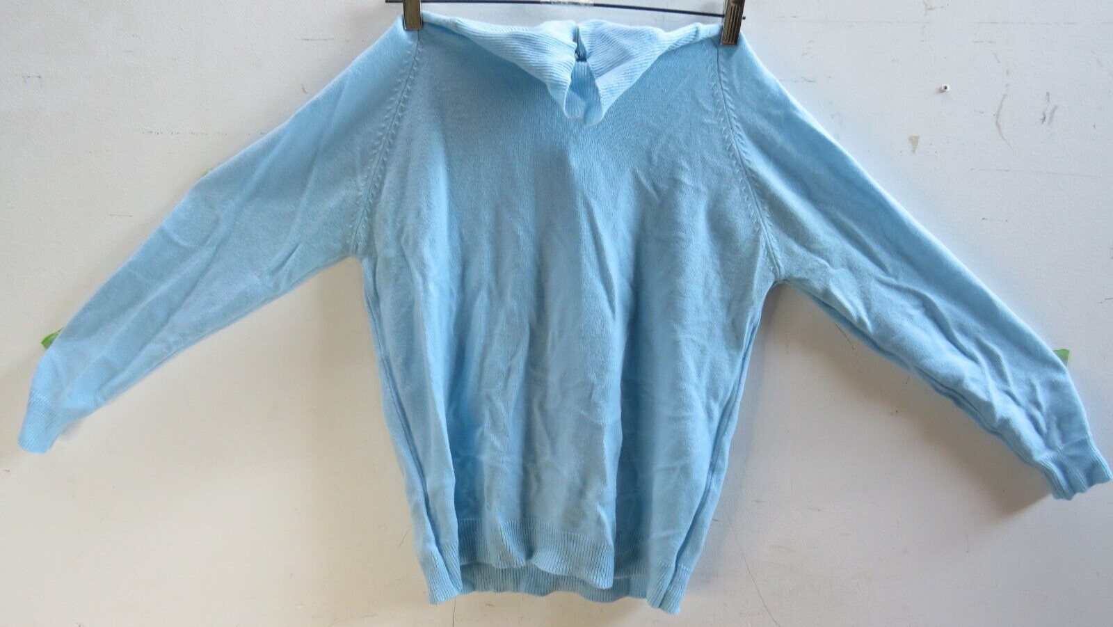 Vintage Porette Blue Long Sleeve Zip Up Turtle Neck Sweater Made In Korea