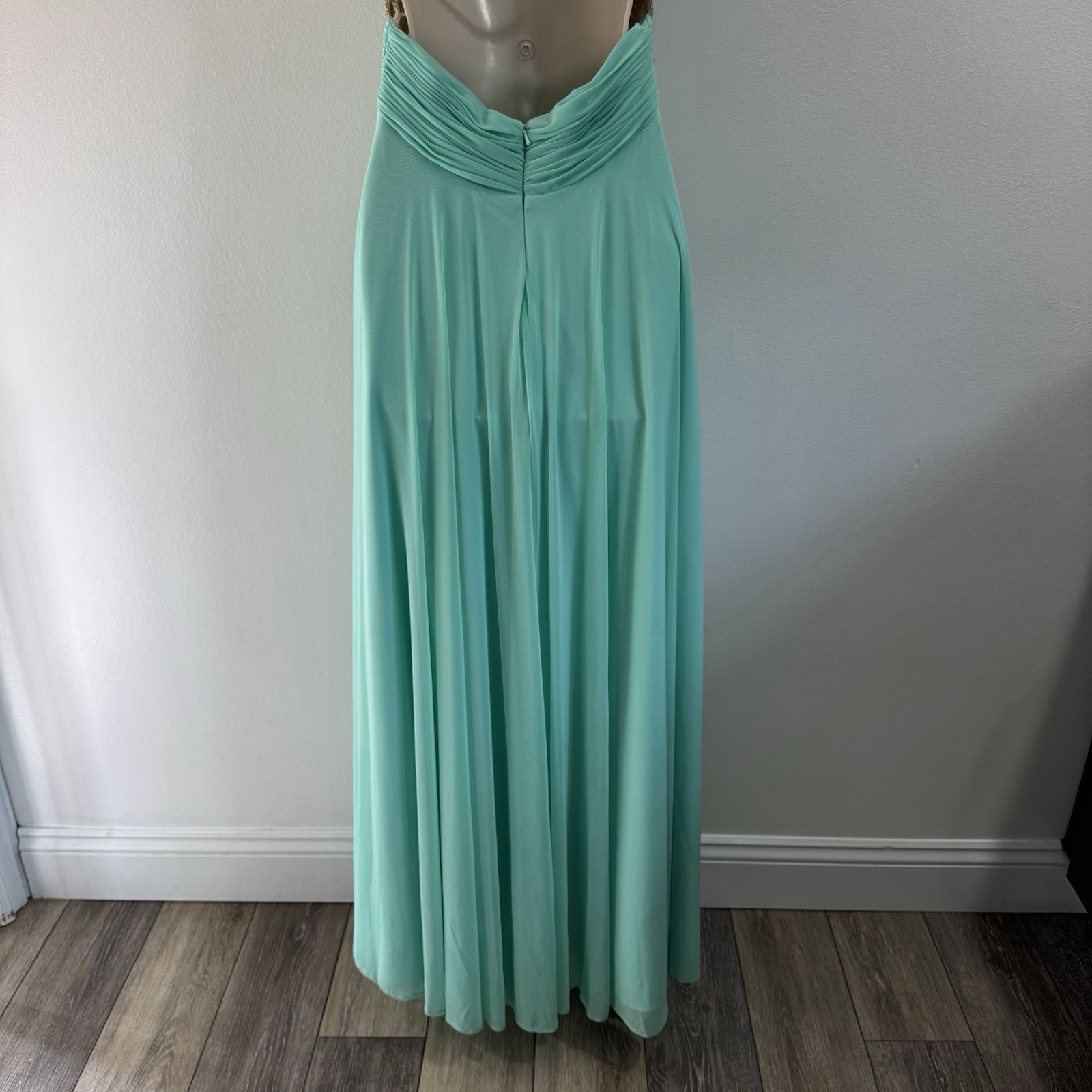 Vintage Y2K 90s Dress 6 Prom Homecoming Formal Jasmine Mermaid Beaded Turquoise