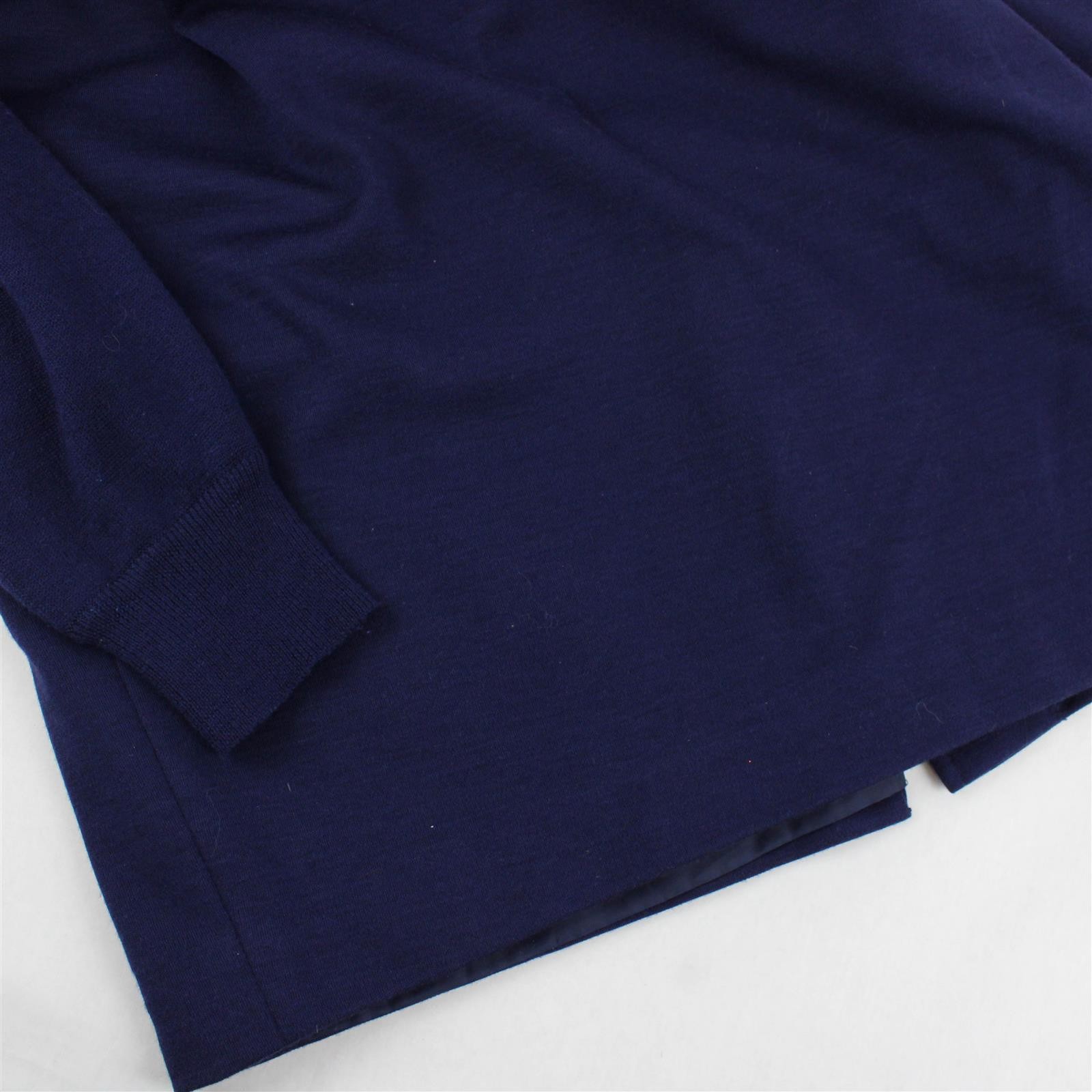 Vintage 80s Ciao Ltd 100% Wool Sweater Dress Blue Size 16