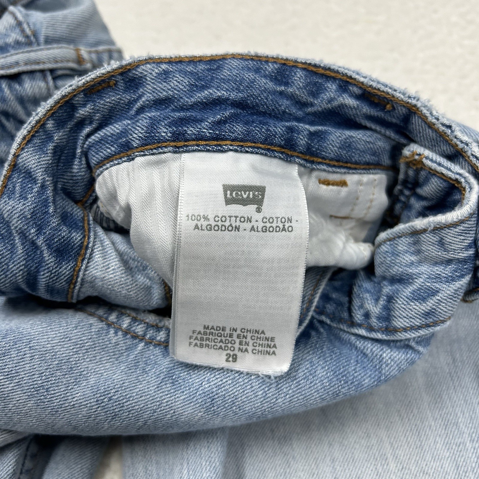 Vtg Levis Orange Tab Flare Leg Jeans Womens Sz 29 Light Wash Blue Denim Casual