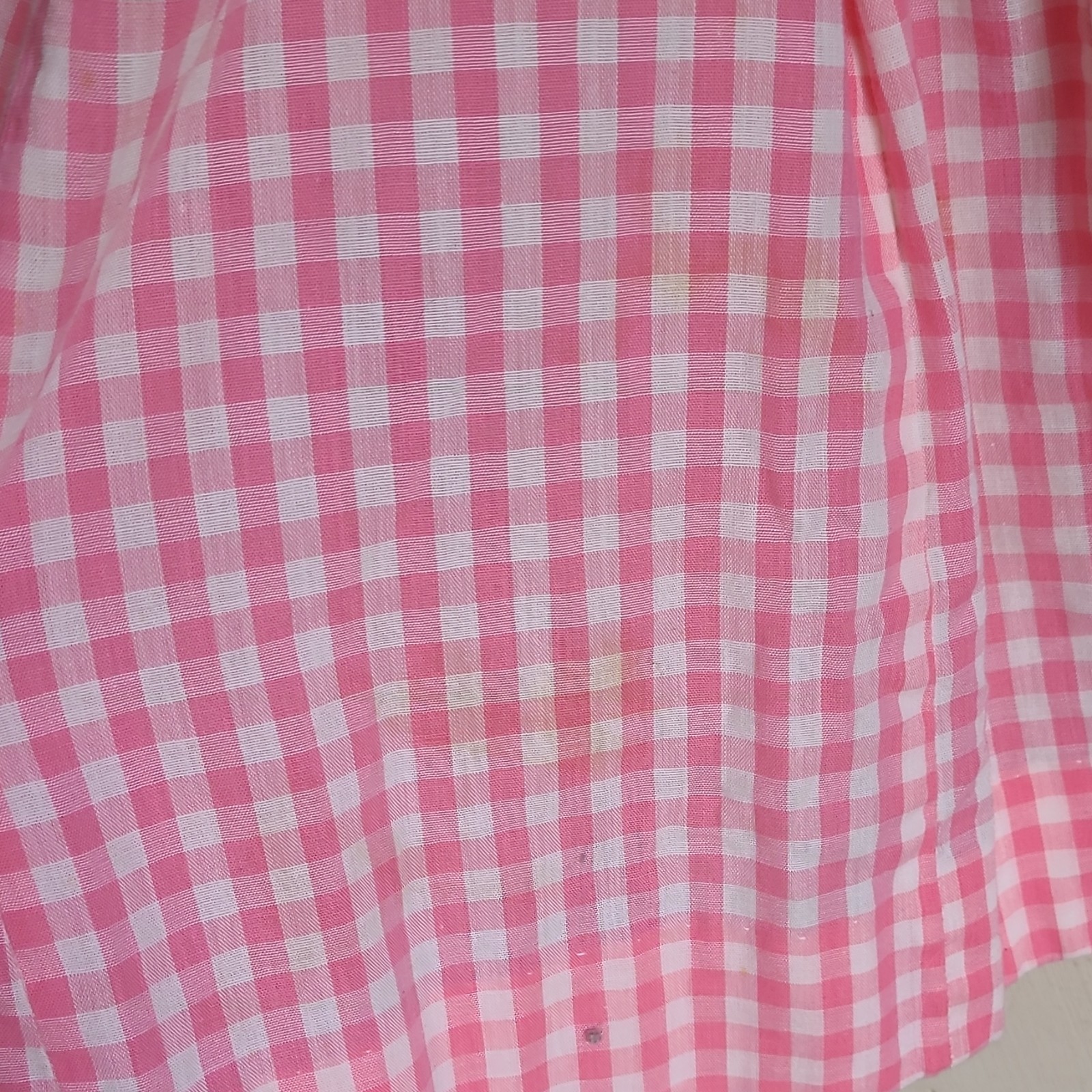 Bill Sims Vintage Pink White Gingham 100% Cotton Dress Size 12 Regular RN 18556