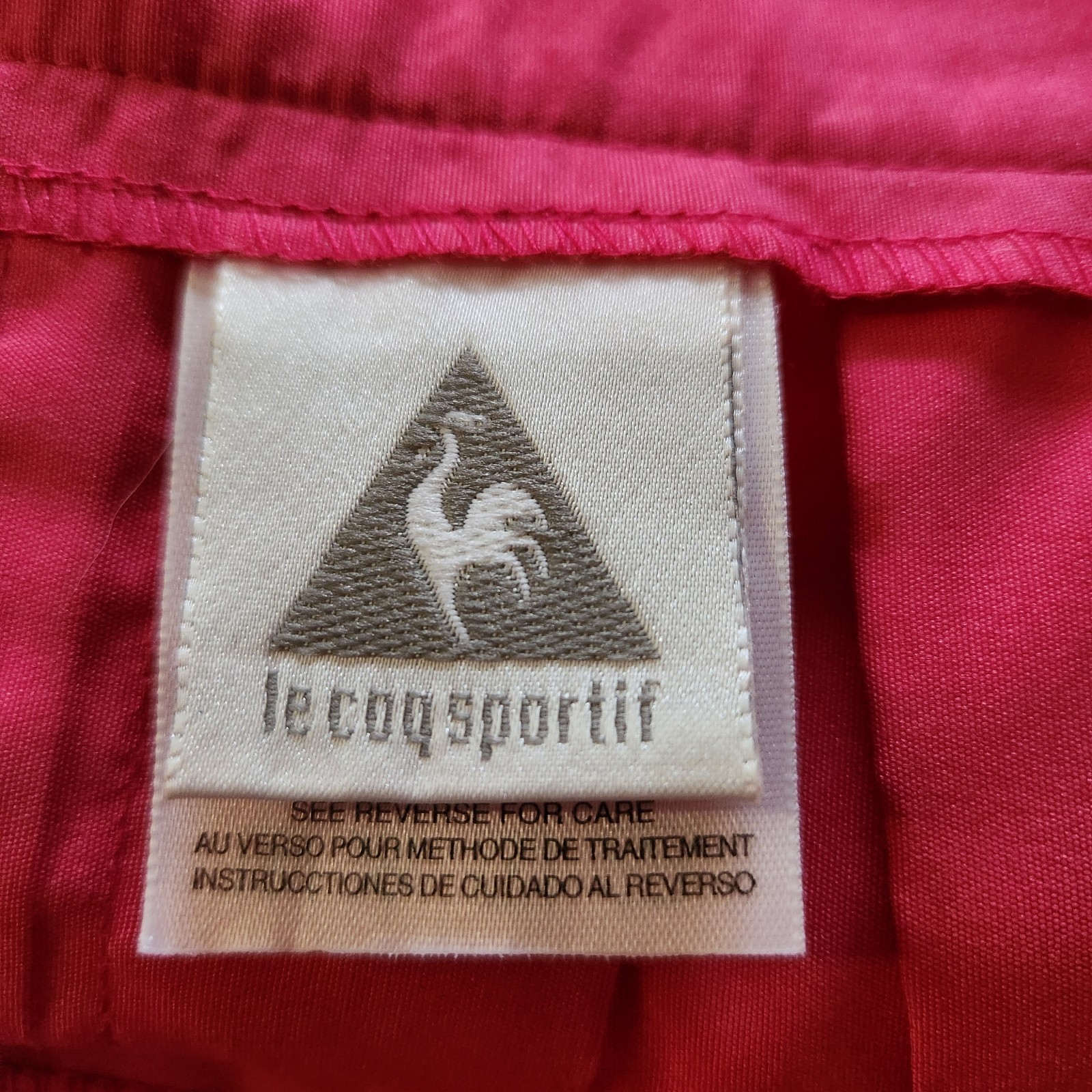 Vintage Y2K Le Coq Sportif Pink Tennis Skirt Preppy Athleisure Size 10