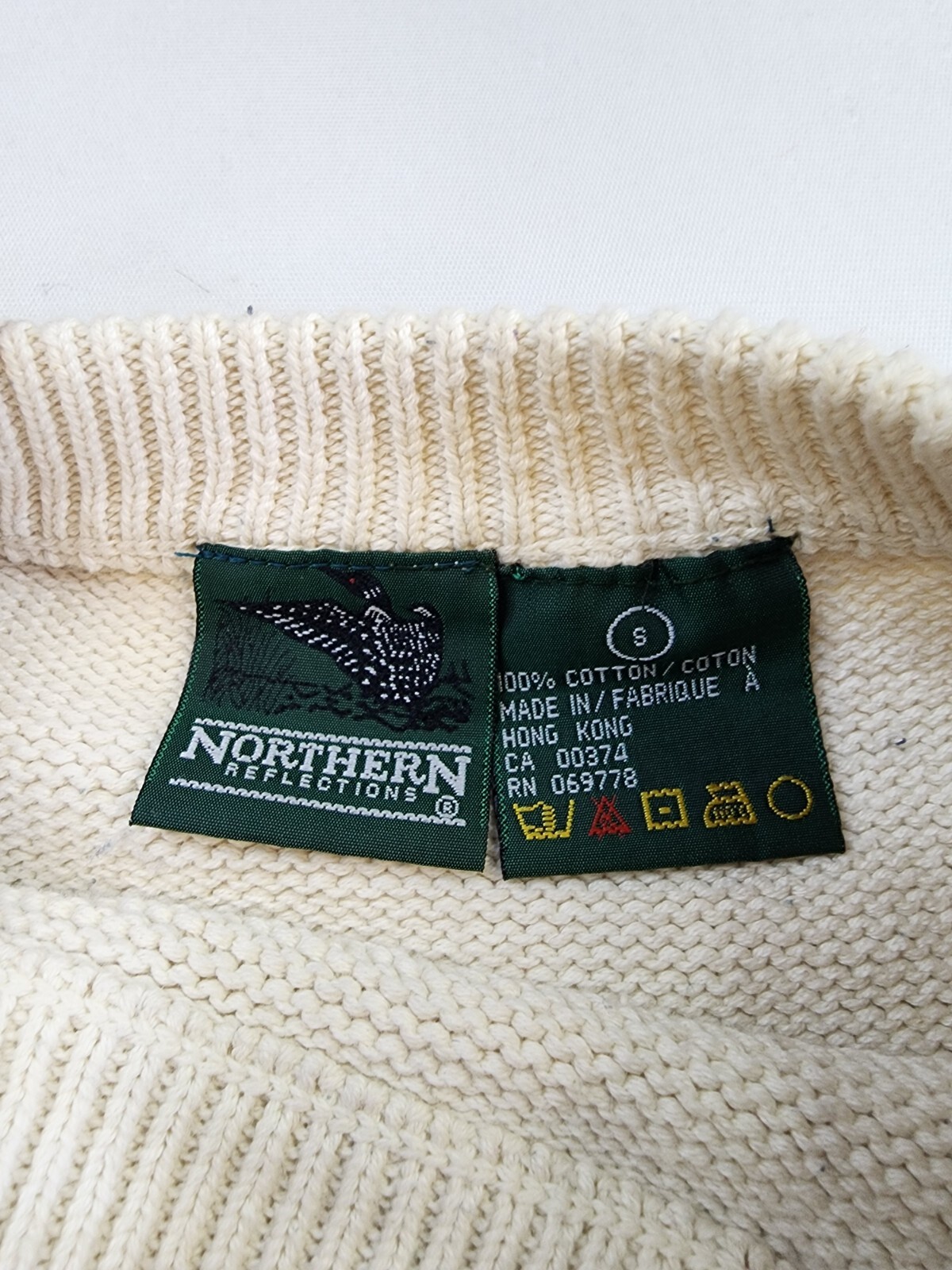 Vintage Northern Reflections S Sweater Fair Isle Embroidered Leaf Granny Jumper