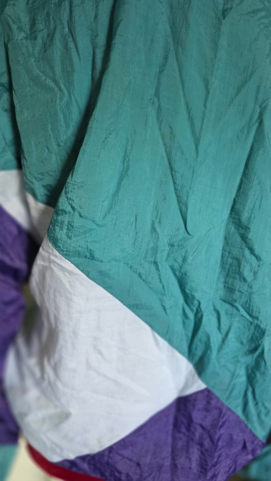 VTG Wilson 80’s Color Block Track Windbreaker Jacket SZ SM Purple Green White 🎾