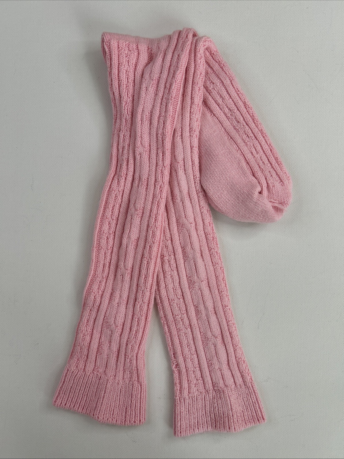 VTG Socks Hosiery 1980’s Cable Knit NOS 9-11 Pink USA Stocking School Girl