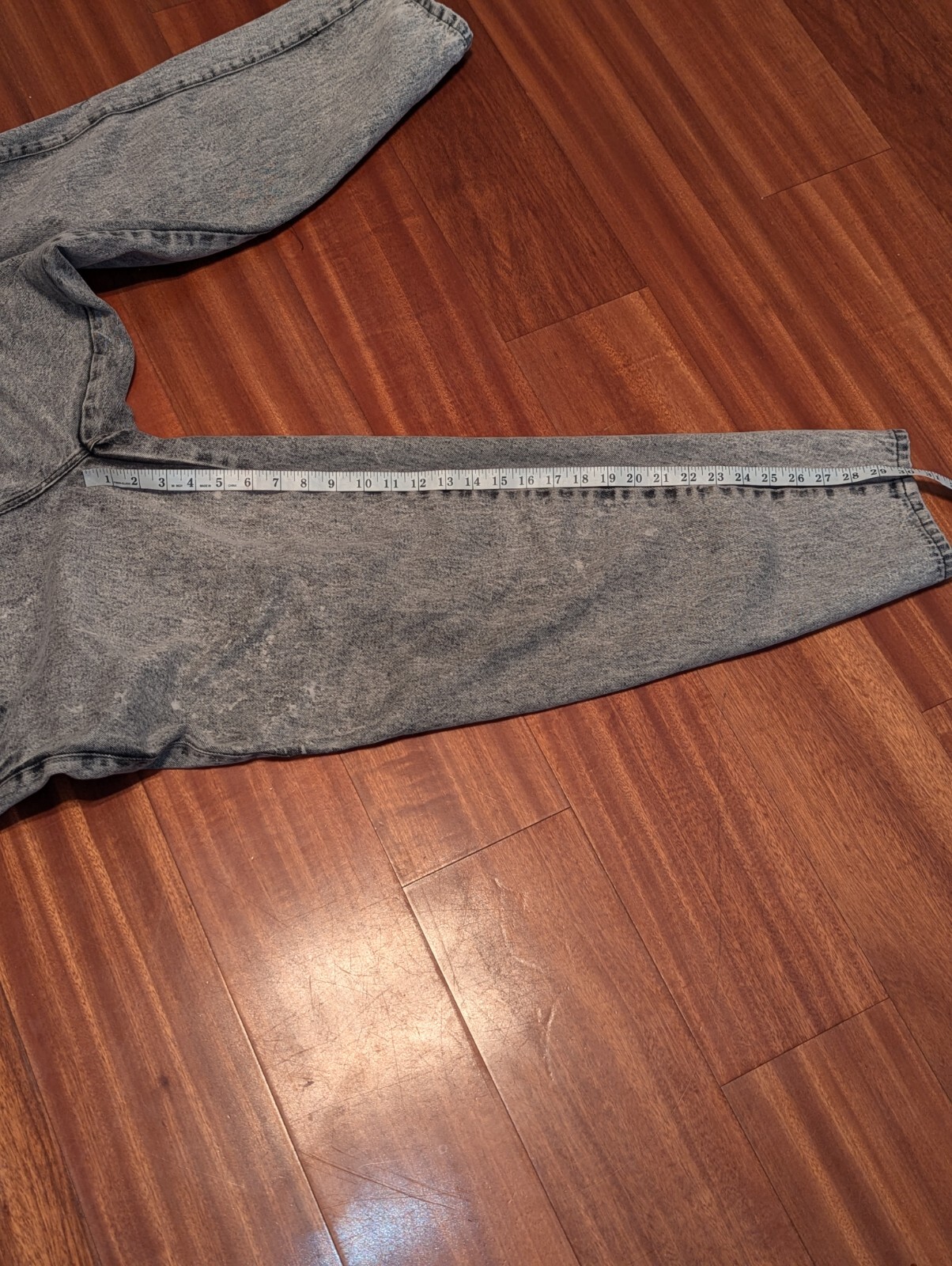 Vtg 80’s Wide Leg High Waist Baggy Sunset Blues Jeans Acid Wash 27×30 sz 11 Gray