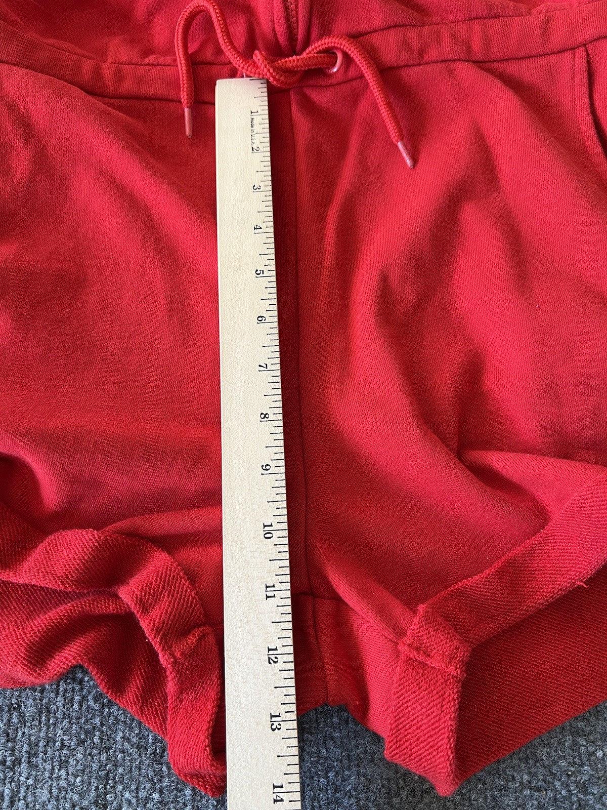 Fila VTG Womens Jumper Hoodie Sweatshirt Shorts Half Zip Drawstring Waist Red L