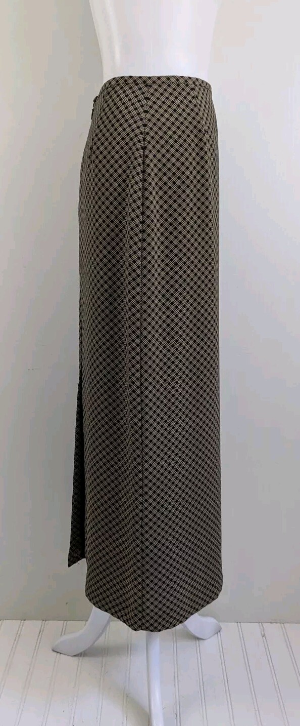 Vtg 90s Casual Corner Straight Maxi Skirt High Waist Minimalist Neutral Modest 4