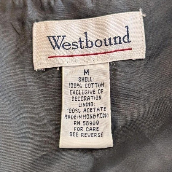 Vintage 90s Westbound Santa Applique Snowflake Holiday Vest Black Medium