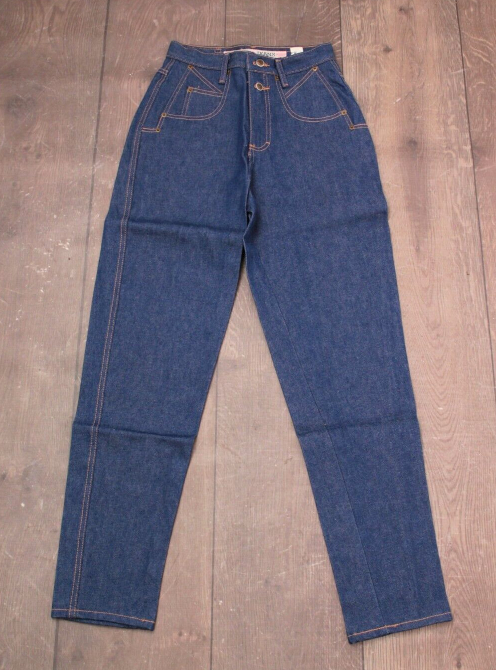 VTG Women’s 80s 90s NOS ZENA Jeans Sz 26″ 1980s 1990s Dark Wash High Waist
