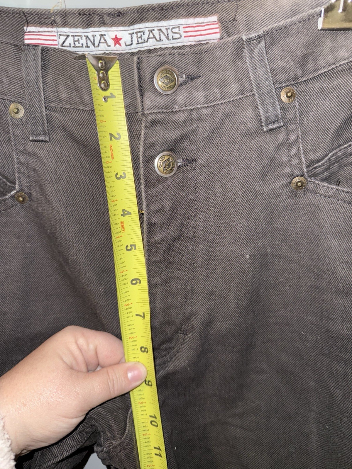80s Vintage Zena Black Tapered Jeans 8 Pet High Waist Utility Pockets Streetwear