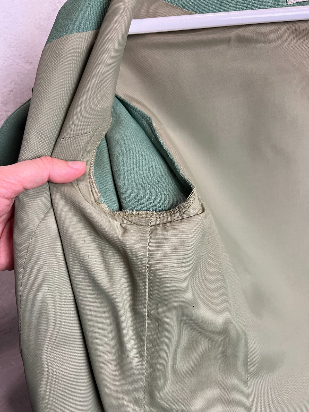 Vintage 60s/70s Ann Michael London Designer Dress Green size UK 14 US 12 M