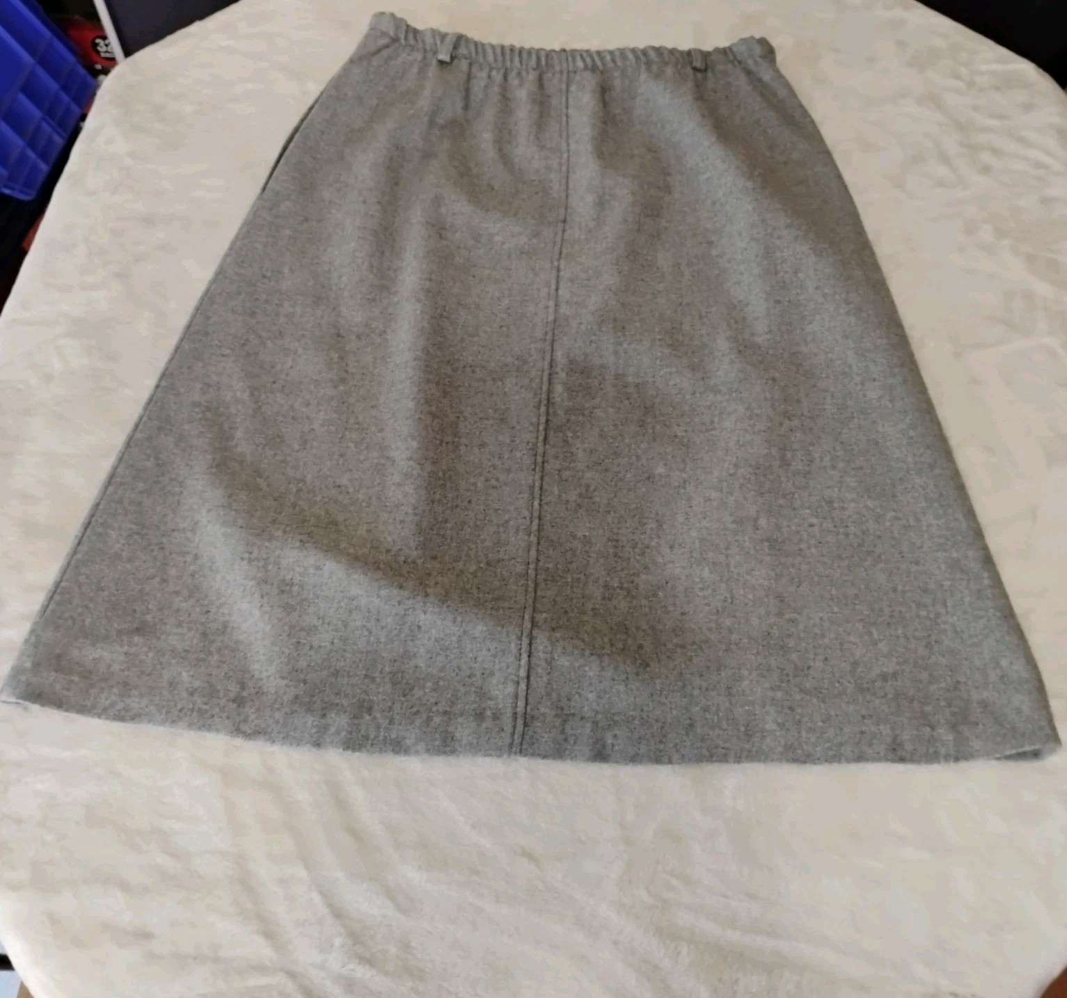 Vintage The Tog Shop Wool Skirt Gray Midi A-Line Size 12 USA Classic Minimalist