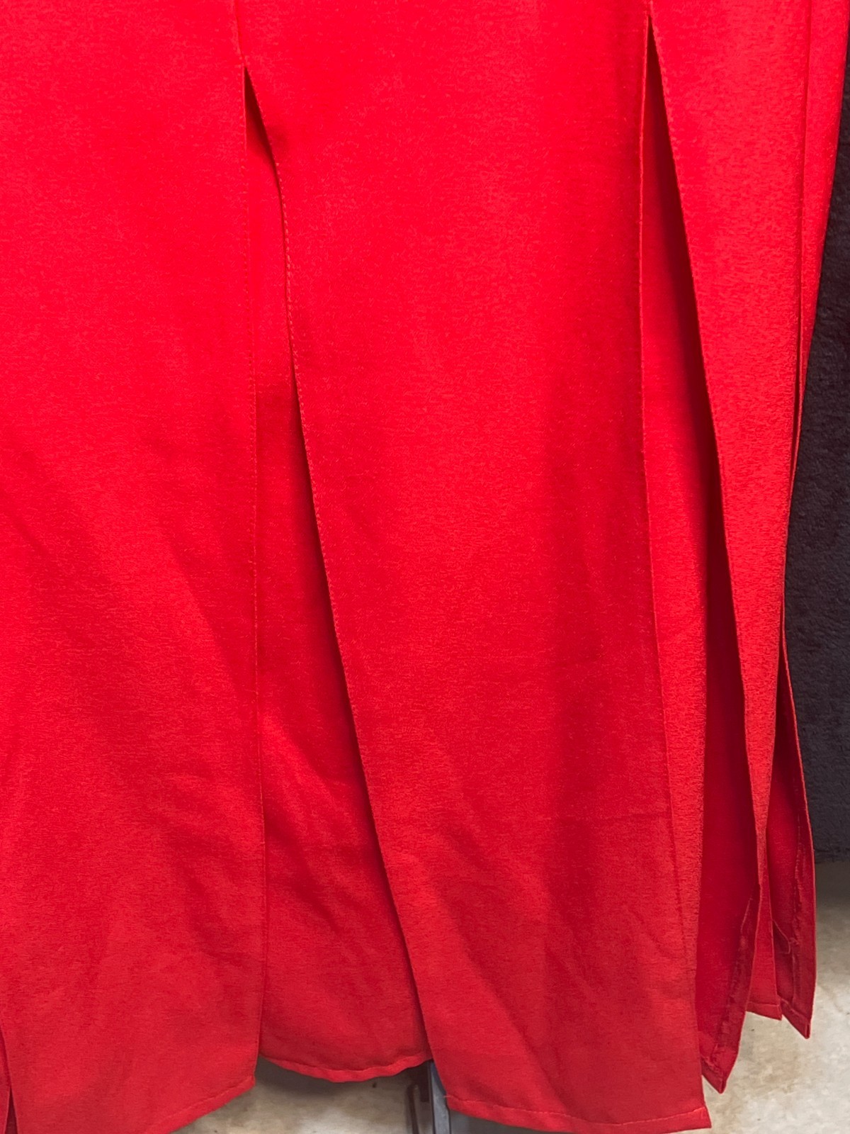 Vintage HW Collections Red Evening Dress Size 22 – Made in USA, Slit Hem