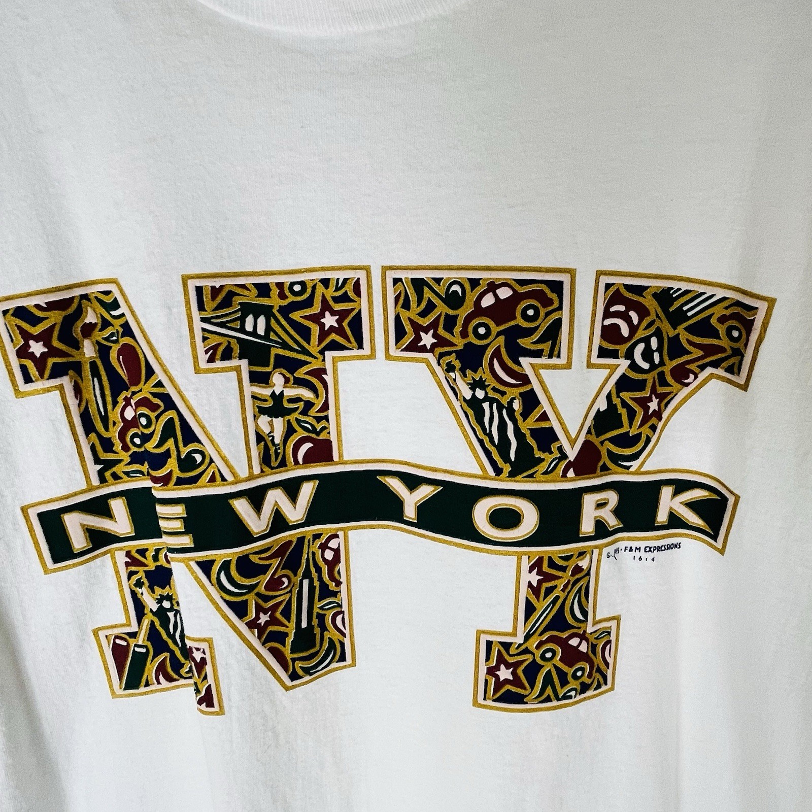 Vintage 90s NYC NY New York City Sz XL Single Stitch 1995 T Shirt Graphic Tee