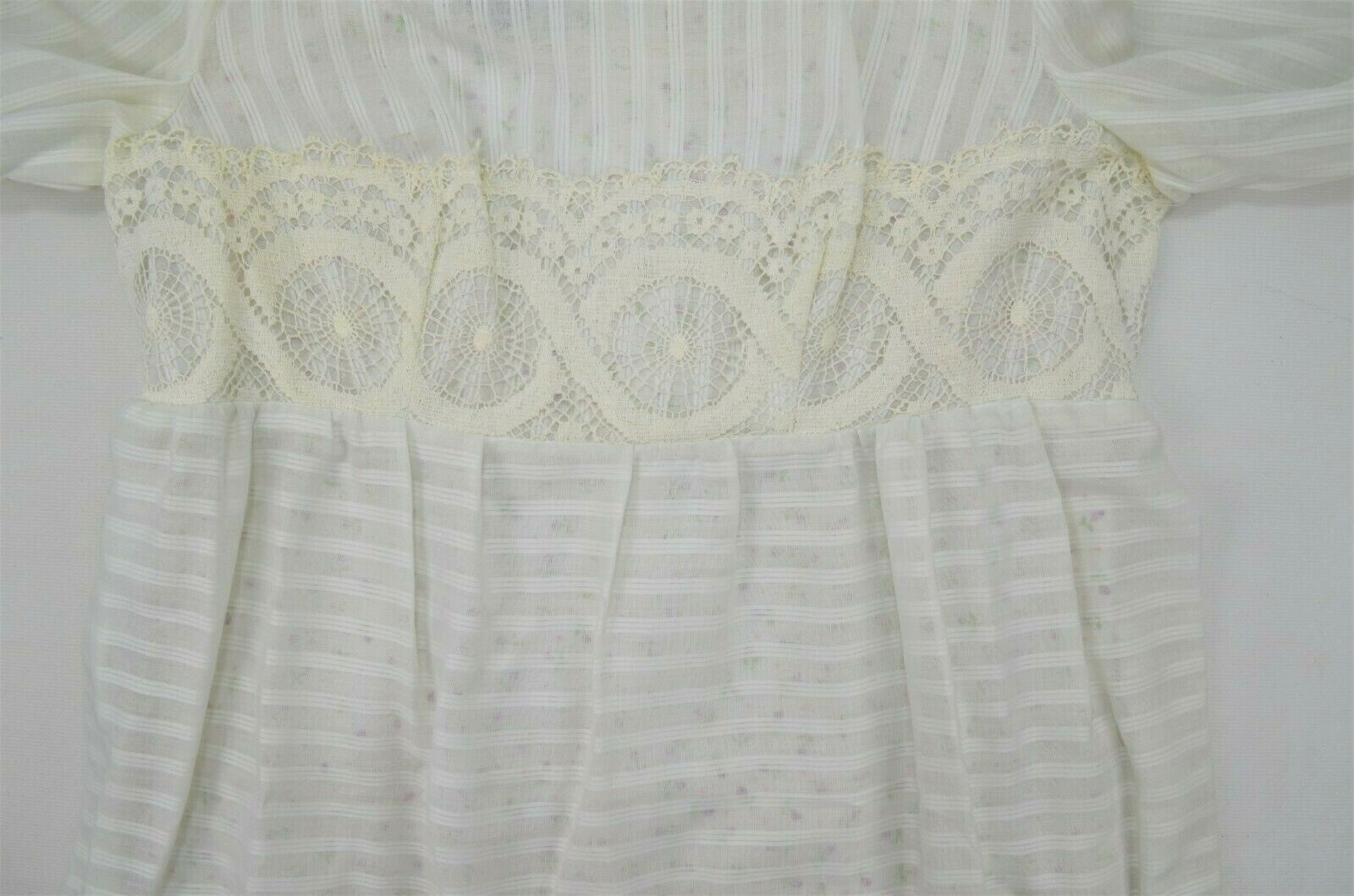 Vintage 1972 California Charmer Maxi Dress & Slip Boho Peasant Prairie Hippie XS
