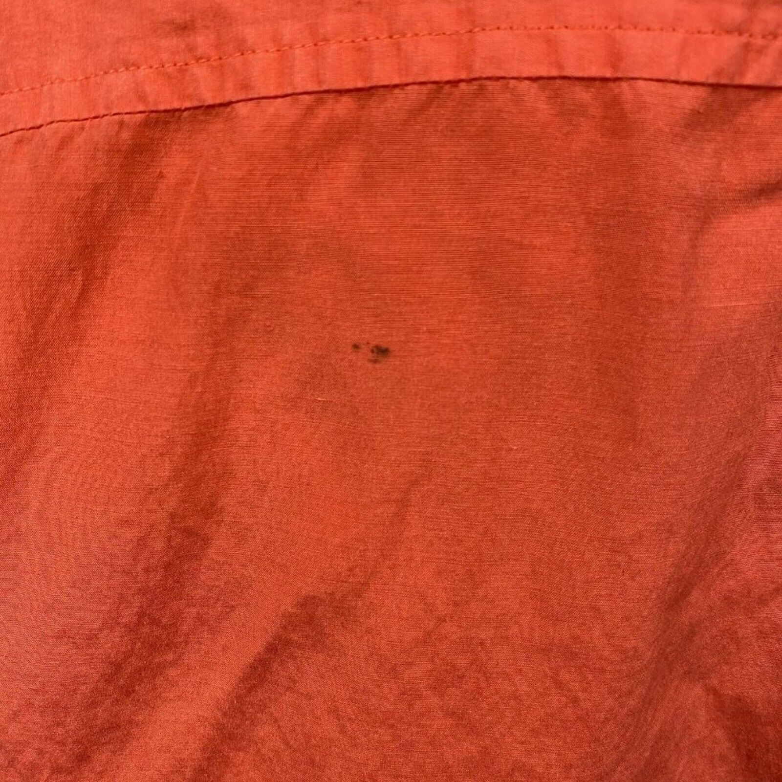 Alain Weiz Vintage Salmon Silk Blend Safari Button-Up Shirt Sz 14 Coral Utility
