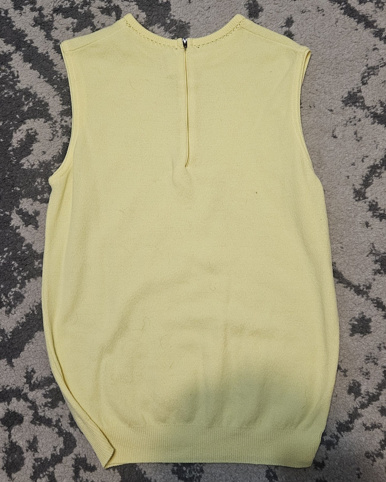 Vintage Fairfield She shells Yellow Sleeveless Top 60s 70s Size M