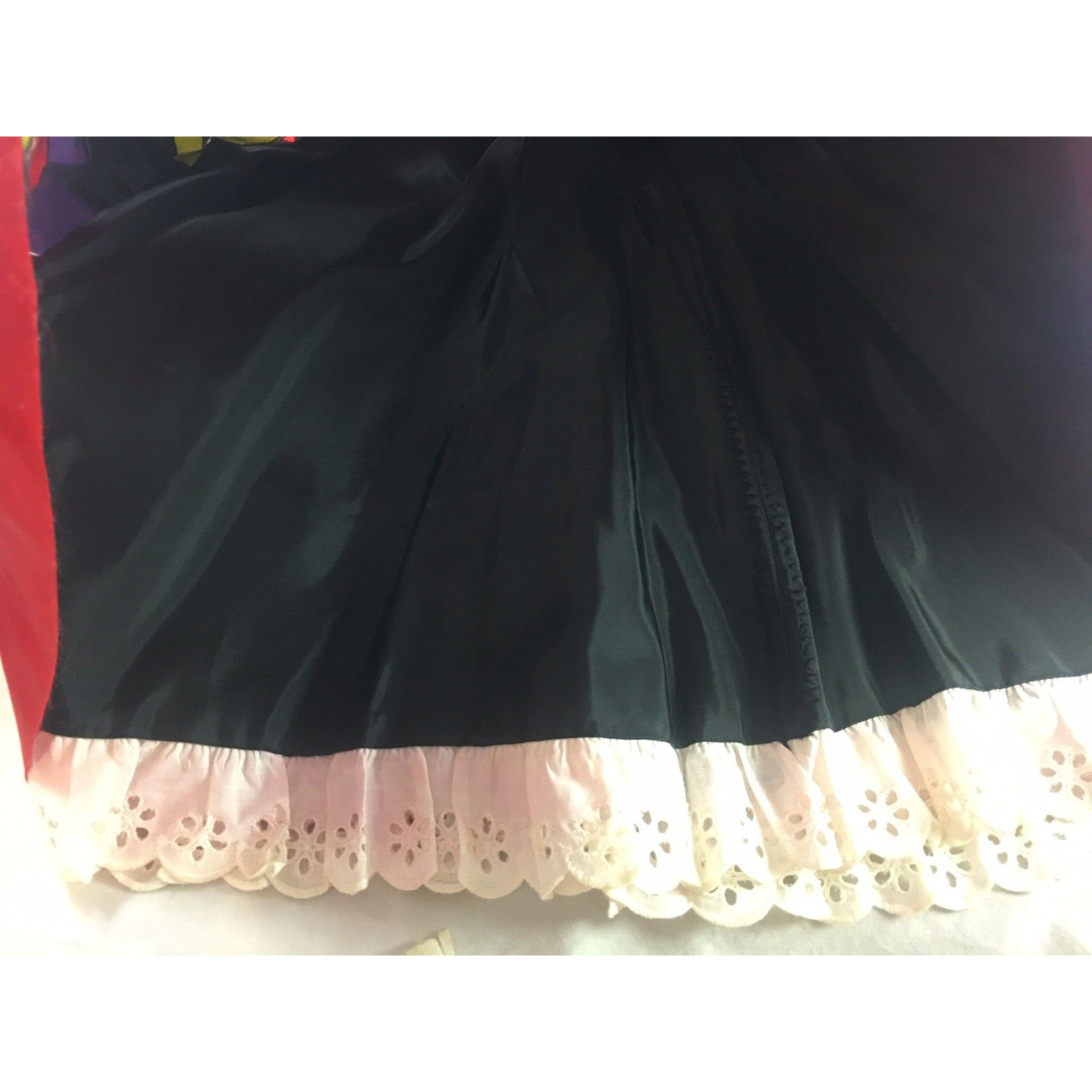 Ribbon Skirt Tiered Satin Lace Grosgrain Size XS Miss Pat Patsi Vintage