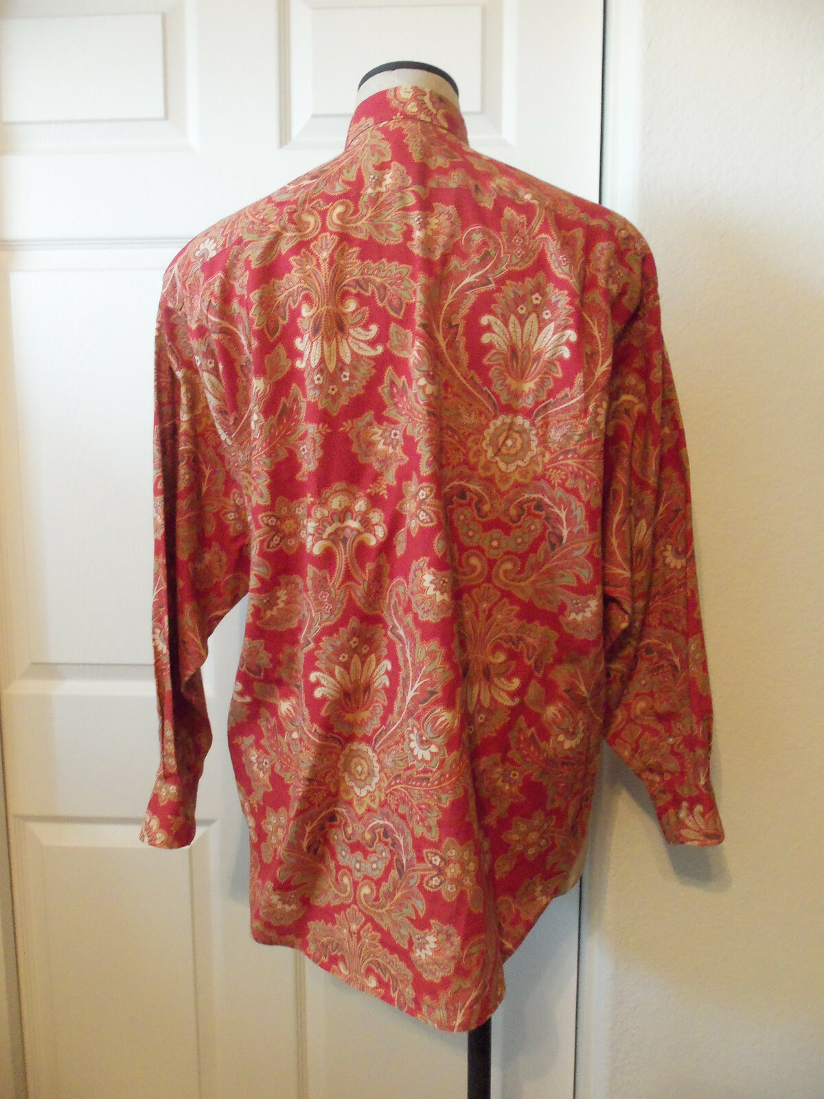 Vintage Ralph Lauren Classics Rust Red Multicolor Paisley Long Sleeve Shirt – 6