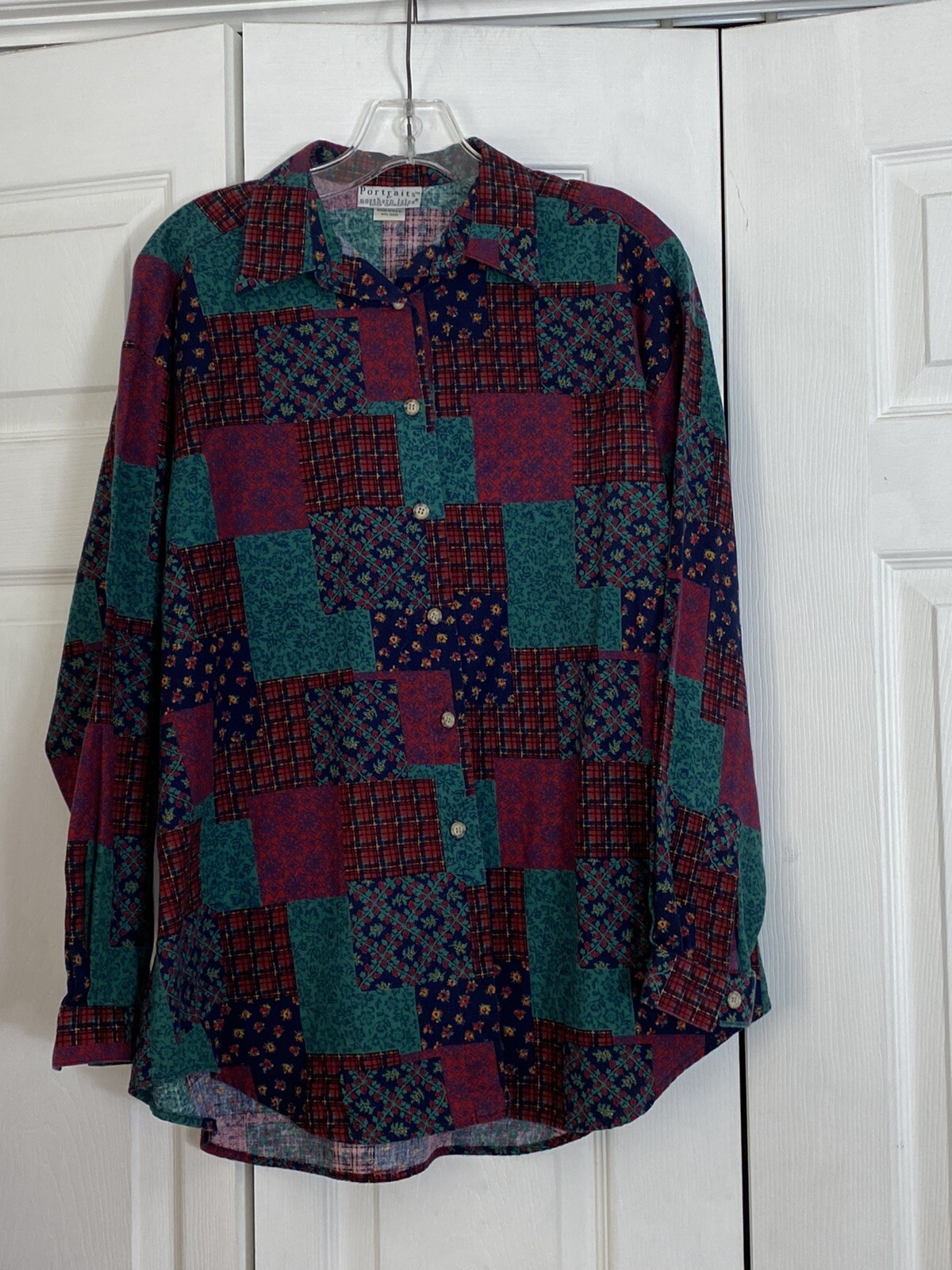 Vintage Portraits by Northern Isles 2 Piece Skirt Top Patchwork Size 12 Flannel