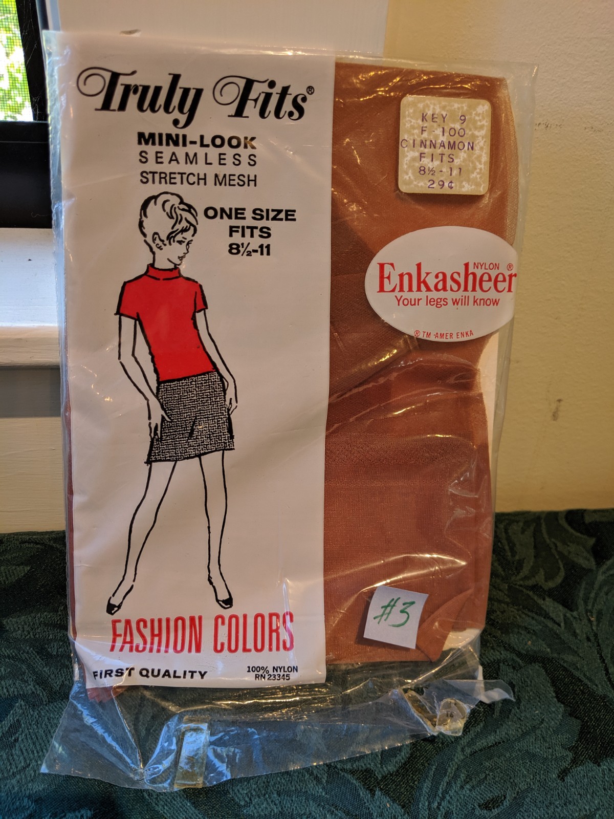 Vintage Thigh High Stockings Seamless 1pr Nylons Enkasheer #3