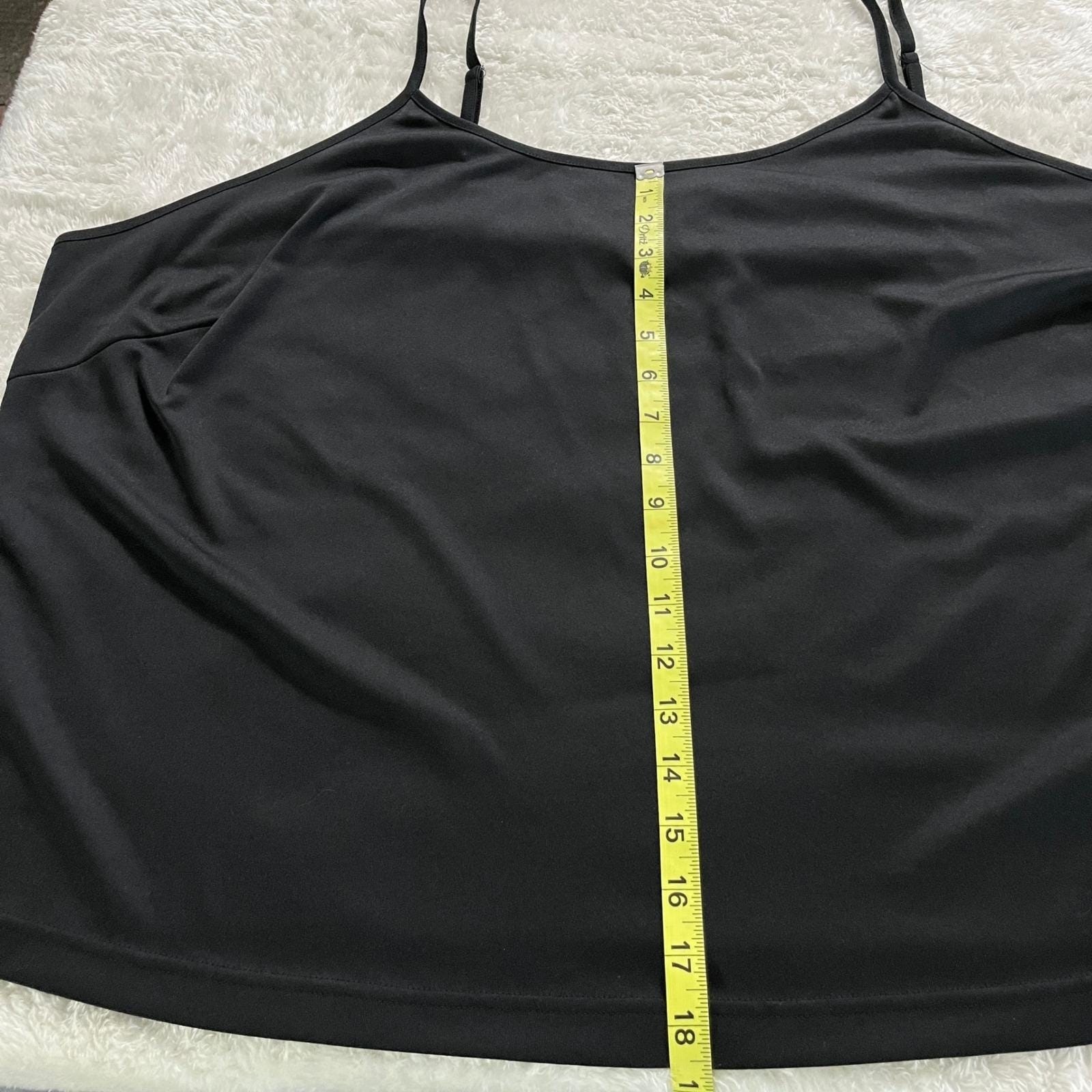 VTG Fashion Bug Plus Size 26/28W Black Camisole Spaghetti Strap Y2K 4X