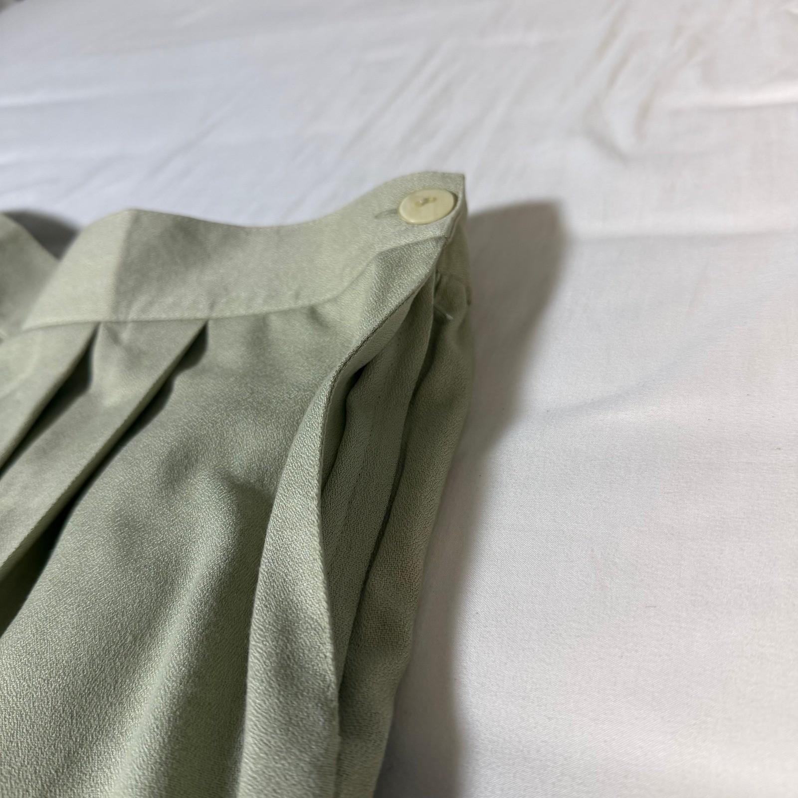 Side Effects Vintage 90s High Waisted Pleated Trousers Sage Green Made in USA M