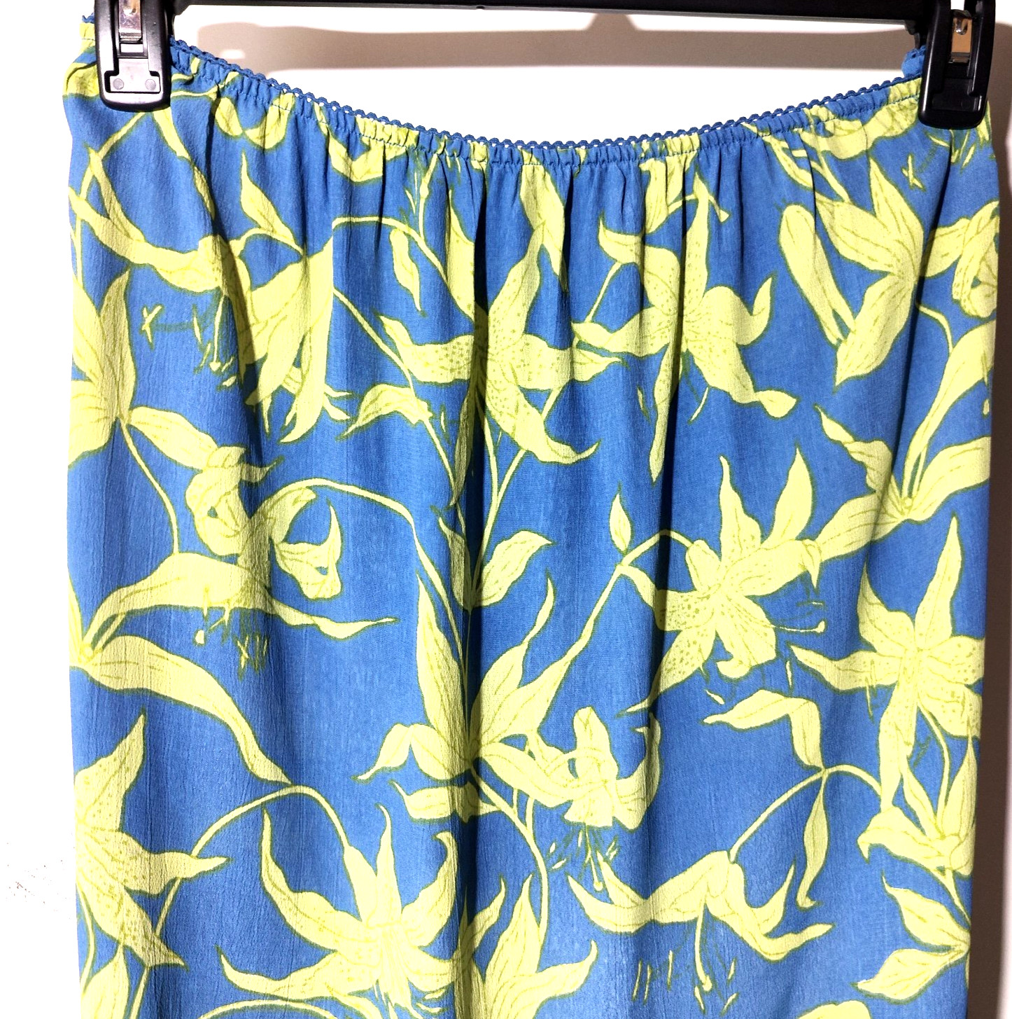 PUTUMAYO VTG Midi Skirt + Tank Top Set M Tropical Floral Beachy Pleated Hems