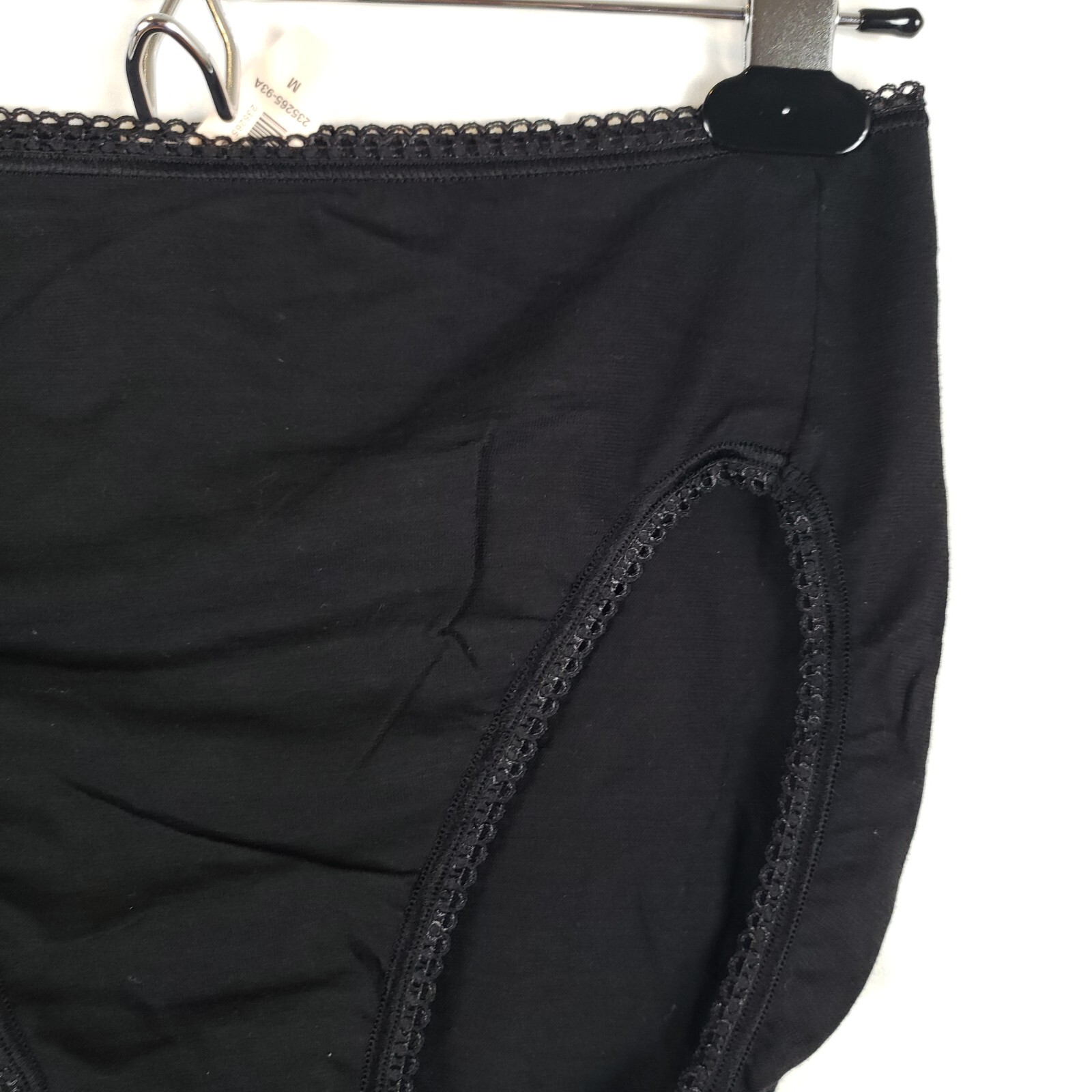 Vtg Victorias Secret Hi Leg Panty Medium 100% Cotton Eyelet Trim 2008 NWT