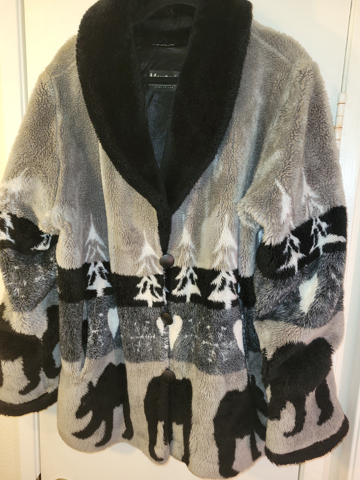 Vintage 1980s, Monterey Fashions, Anorak/Coat, Women’s/Large, Faux Fur