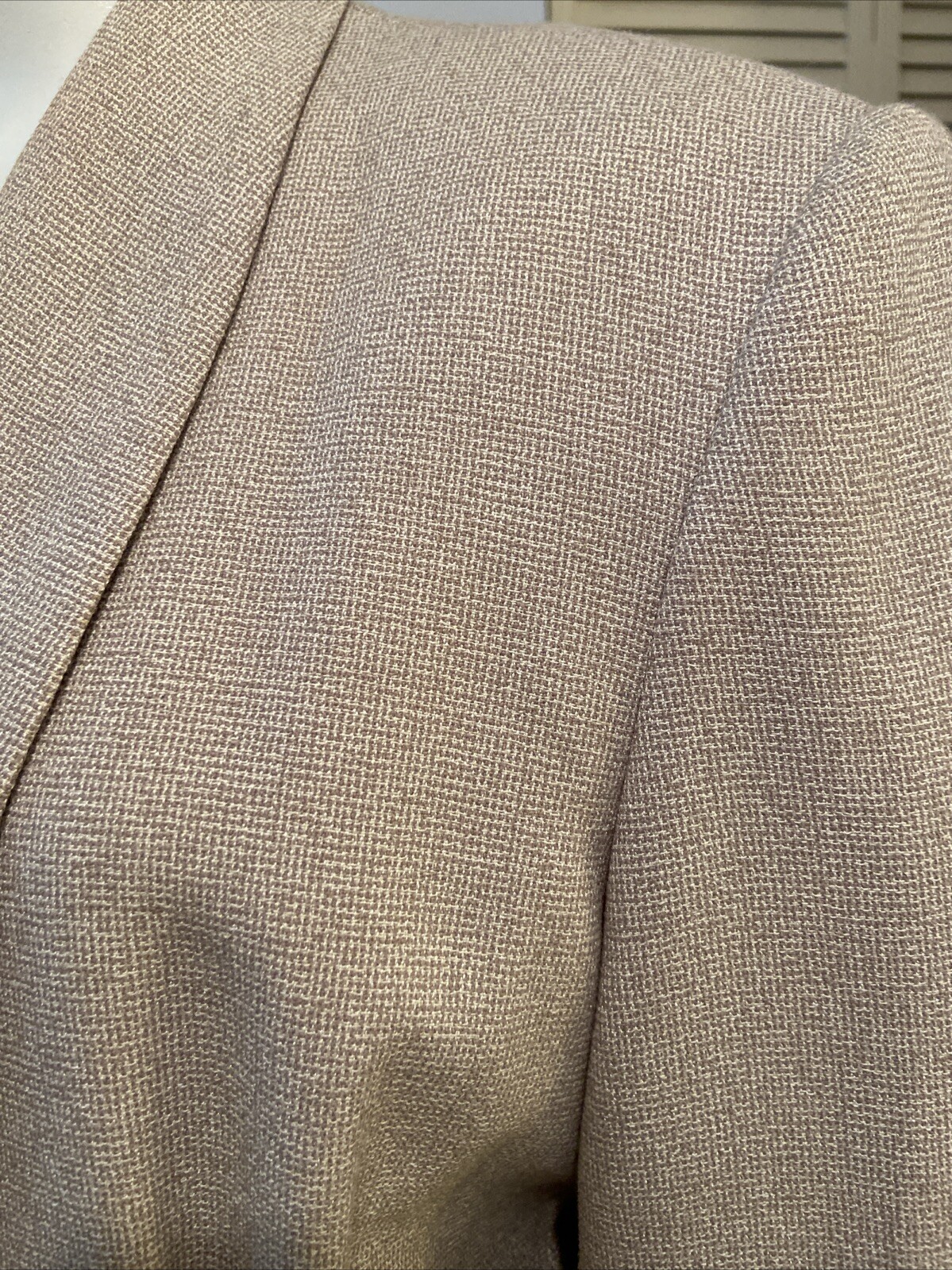 Vintage Larry Levine Beige Chic Jacket 1 Button Pleats Pockets Belt Detail Sz 10