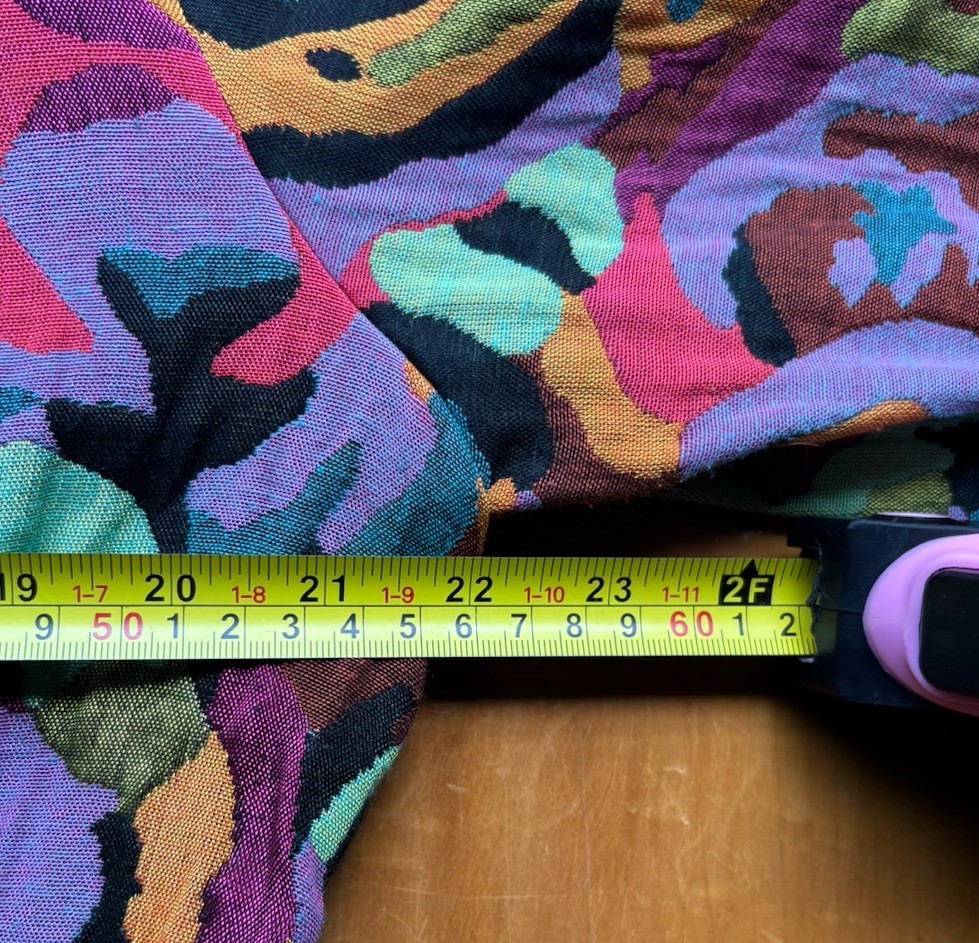 VTG Canvasbacks Multicolor Swirl Print Blazer Pink Purple & Turquoise Size M