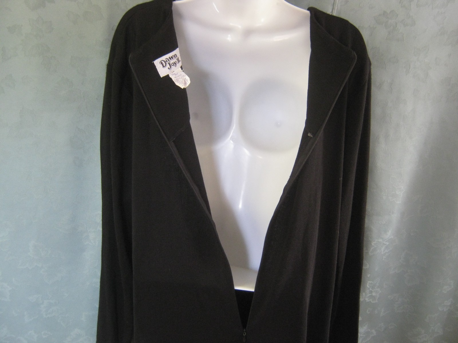 Vintage 80’s Dawn Joy II Acrylic Dress Size 20 NWT Black Knit Shift NOS