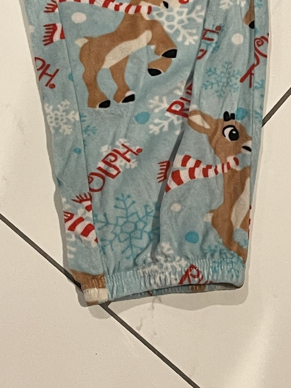 Kids Rudolph The Red Nosed Reindeer Pajama Bottoms Lounge Pants Medium 8-10